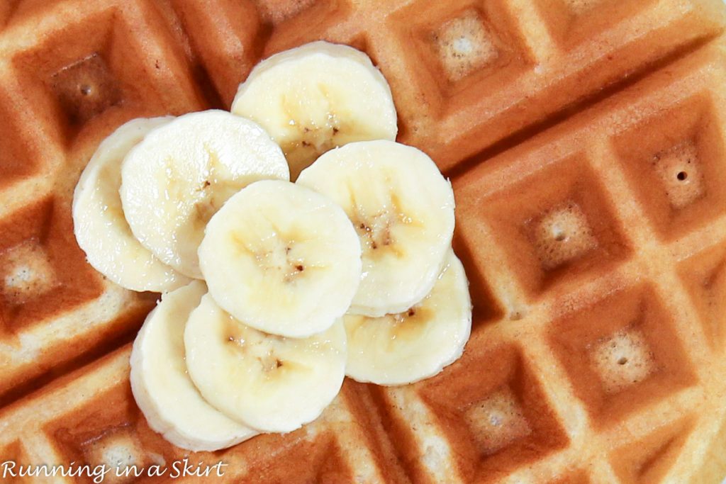 Banana Waffles close up.