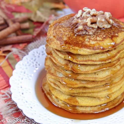 Easy Pumpkin Pancakes with Pancake Mix « Running in a Skirt