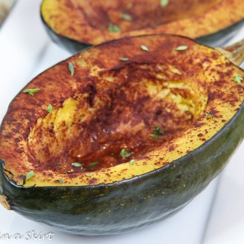 Healthy Baked Acorn Squash Recipe « Running in a Skirt