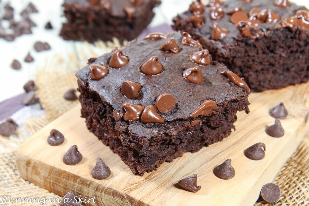 Black Bean Brownies with mix 2 Ingredients on a tray.