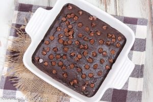 Black Bean Brownies with mix process photos