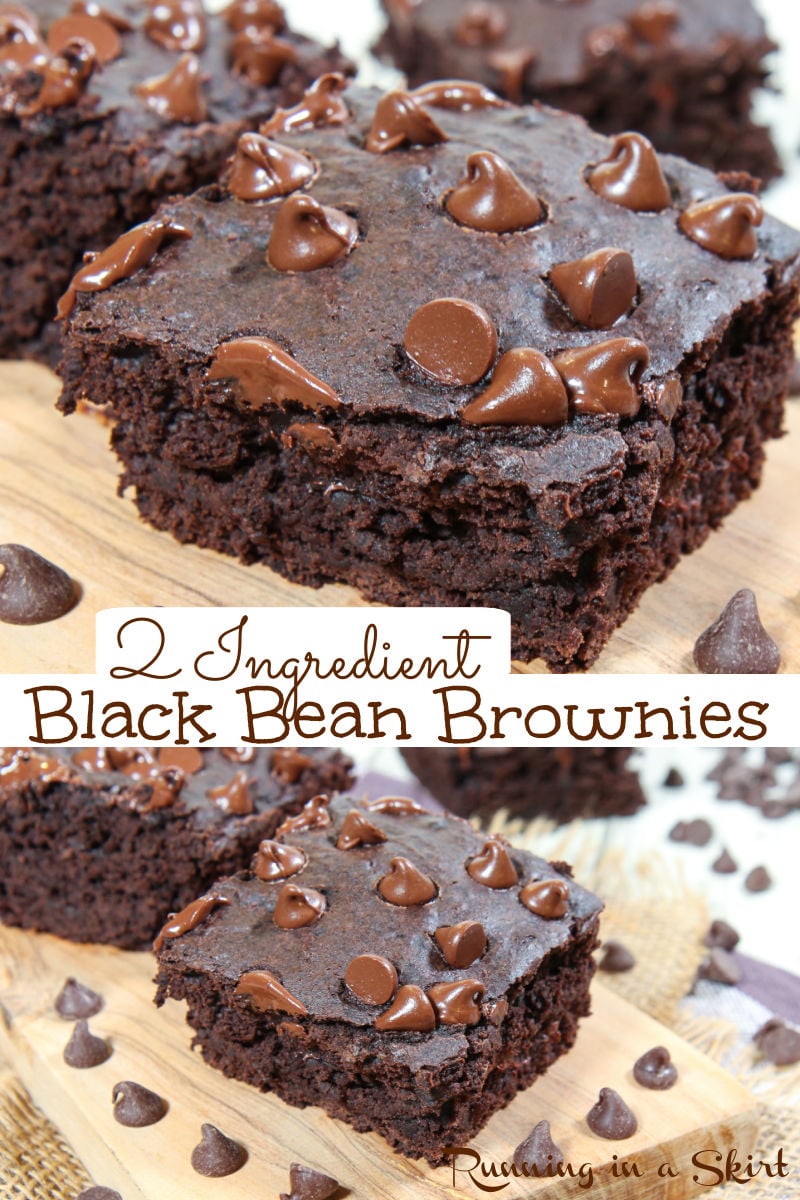 2 Ingredient Black Bean Brownies via @juliewunder