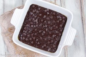 Black Bean Brownies with mix process photos