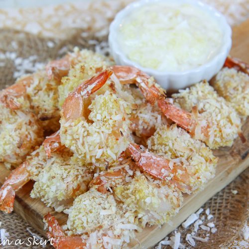 Oven Baked Coconut Shrimp With Pina Colada Dipping Sauce