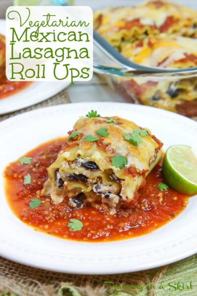 Vegetarian Mexican Lasagna Roll Ups « Running in a Skirt