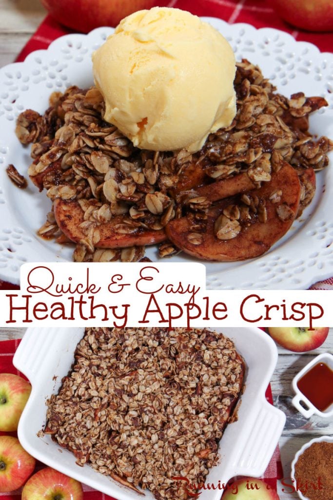 Healthy Apple Crisp with oats Pinterest Pin