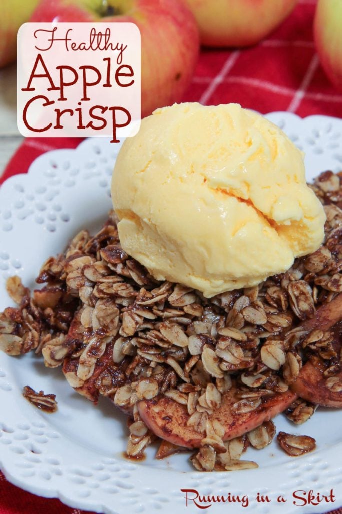 Healthy Apple Crisp with oats Pinterest Pin