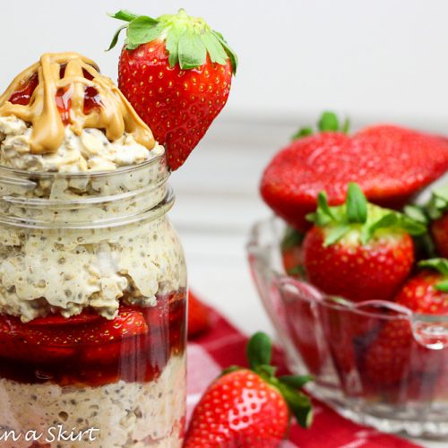 Peanut Butter & Jelly Overnight Oats