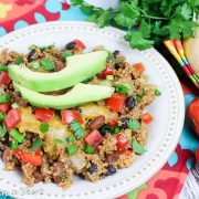 Crock Pot Vegetarian Mexican Quinoa Bake - easy & healthy!