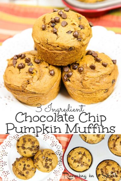 3 Ingredient Pumpkin Chocolate Chip Muffins « Running in a Skirt