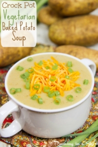 Crock Pot Vegetarian Baked Potato Soup « Running in a Skirt