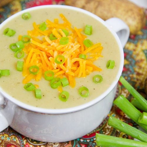 Crock Pot Vegetarian Baked Potato Soup « Running in a Skirt