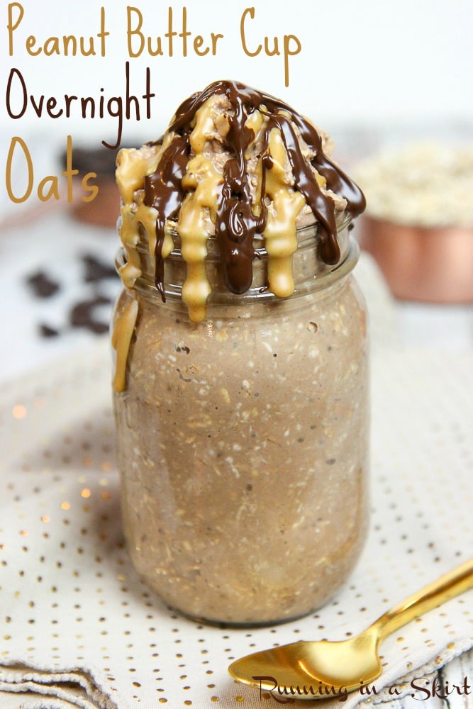Reese's Peanut Butter Cup-Inspired Overnight Oats
