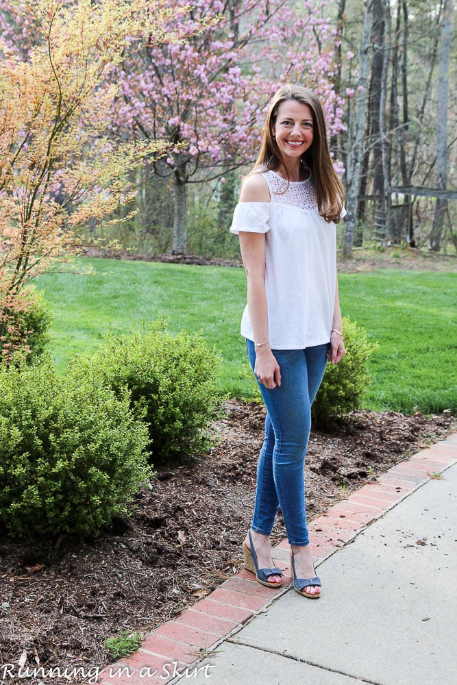 Fashion Friday - White Cold Shoulder Top « Running in a Skirt
