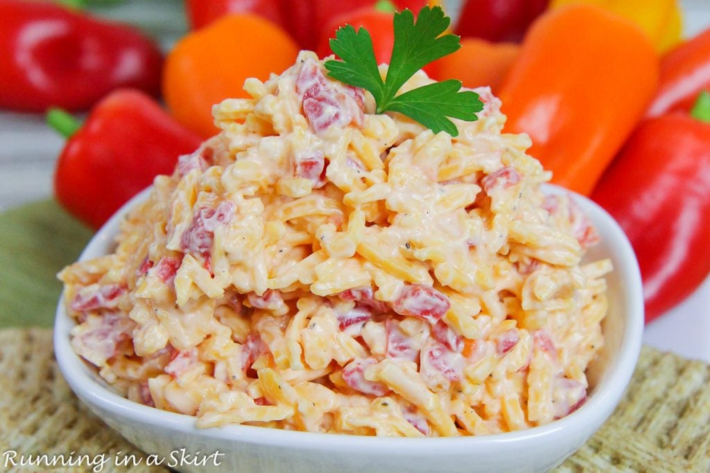 Low Fat Pimento Cheese in a bowl.