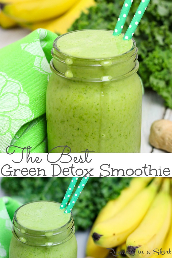 Green Detox Smoothie recipe - Simple & Easy « Running in a Skirt