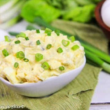 Easy 5 Ingredient Egg Salad recipe with Greek Yogurt - no mayo!