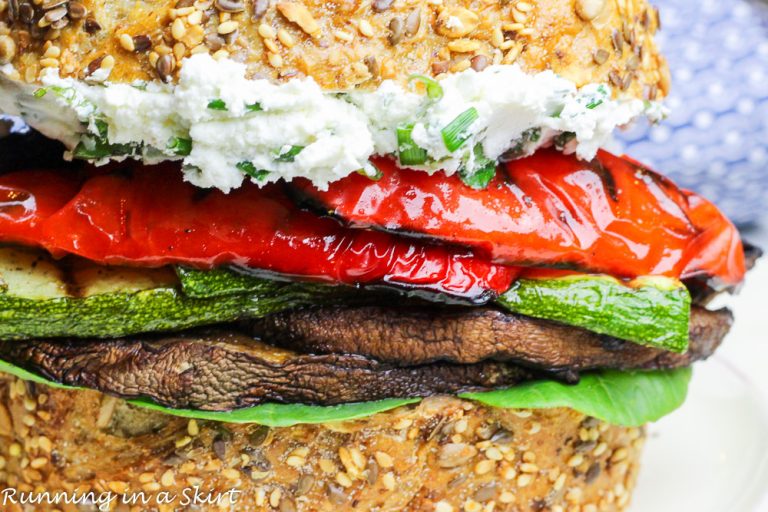 Grilled Vegetable Sandwich with Herbed Goat Cheese « Running in a Skirt