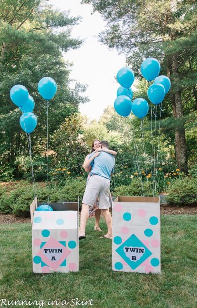 The Cutest Gender Reveal Party for Twins « Running in a Skirt