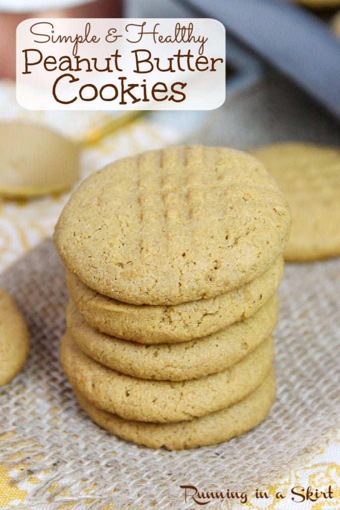 Healthy Peanut Butter Cookie recipe Pinterest Pin