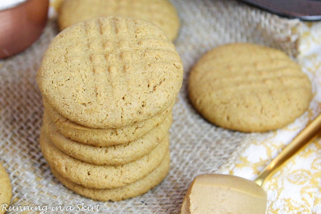 Healthy Peanut Butter Cookie recipe close up.