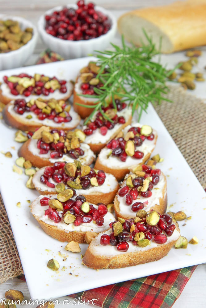 Pomegranate Crostini Recipe - Easy Christmas Appetizers « Running In A ...