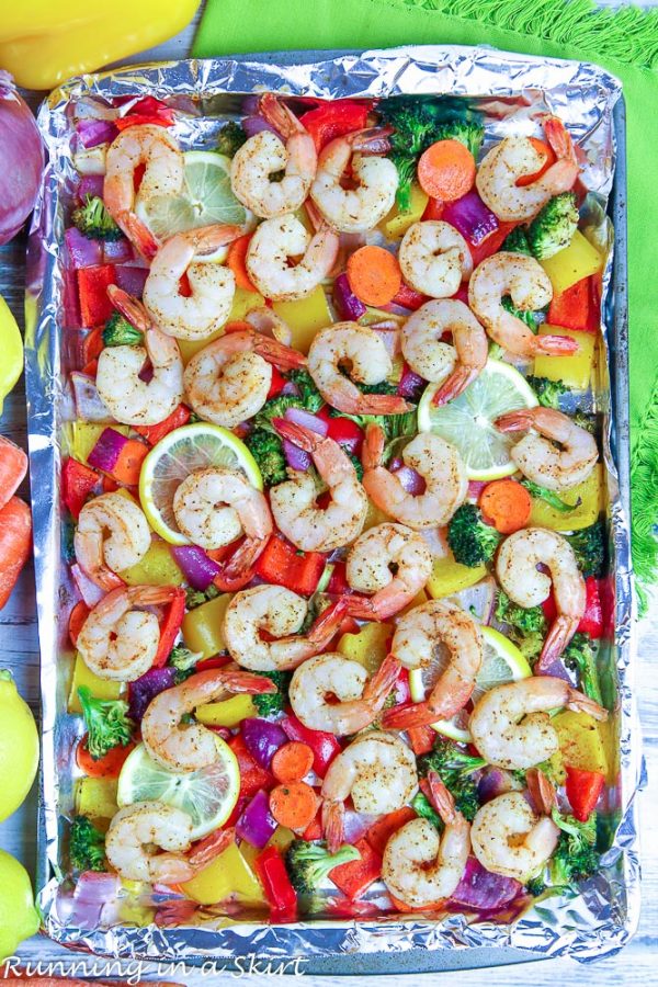 Sheet Pan Shrimp and Vegetables recipe « Running in a Skirt