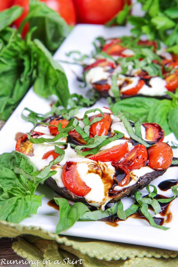 Caprese Stuffed Portobello Mushrooms Recipe Running In A Skirt 2465