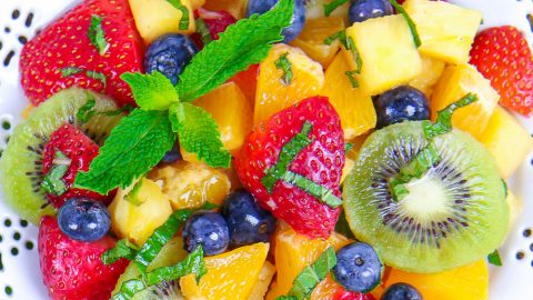 Honey Lime Rainbow Fruit Salad Recipe Running In A Skirt