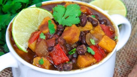 Sweet Potato Black Bean Chili Crock Pot Recipe