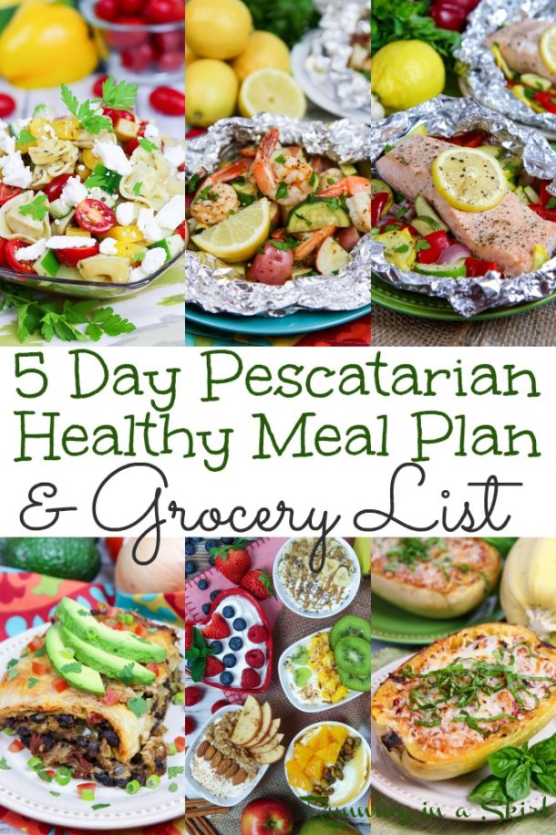 5 Day Healthy Pescatarian Meal Plan + Grocery List « Running in a Skirt