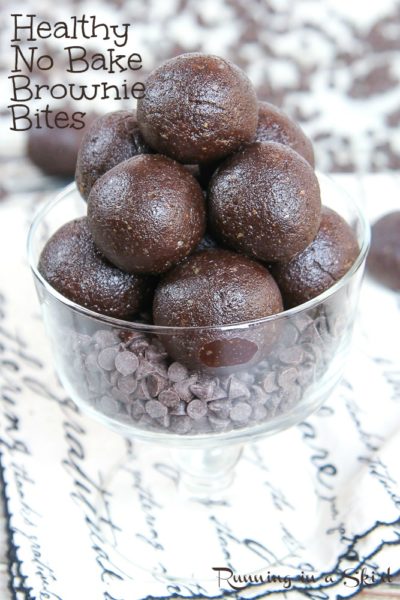 No Bake Brownie Bites Recipe Fudgy And Healthy Running In A Skirt