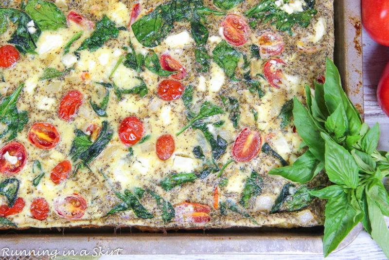 Healthy Vegetable Sheet Pan Frittata « Running in a Skirt