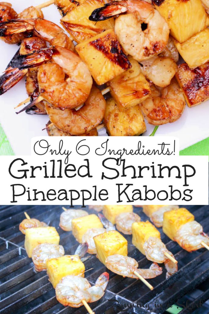 Shrimp and Pineapple Skewers Pinterest Pin