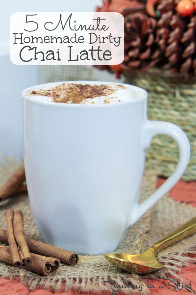 Dirty Chai Latte recipe Pinterest Pin