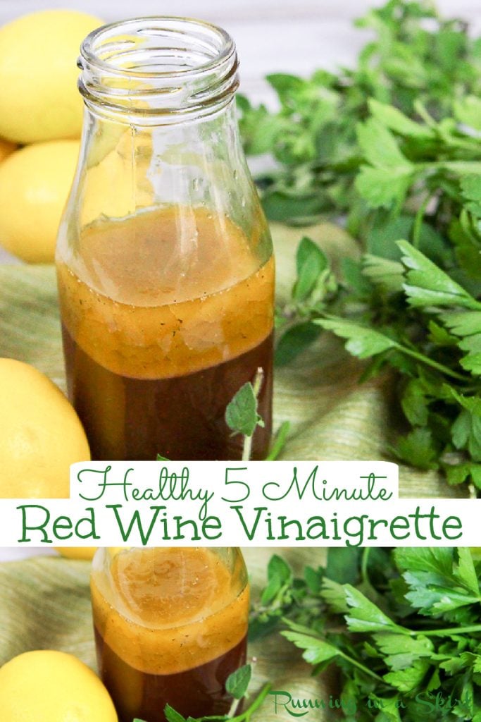 Red Wine Vinaigrette Recipe Dressing Pin 1