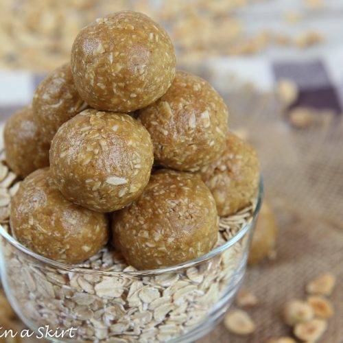 3 Ingredient Peanut Butter Oatmeal Balls « Running In A Skirt