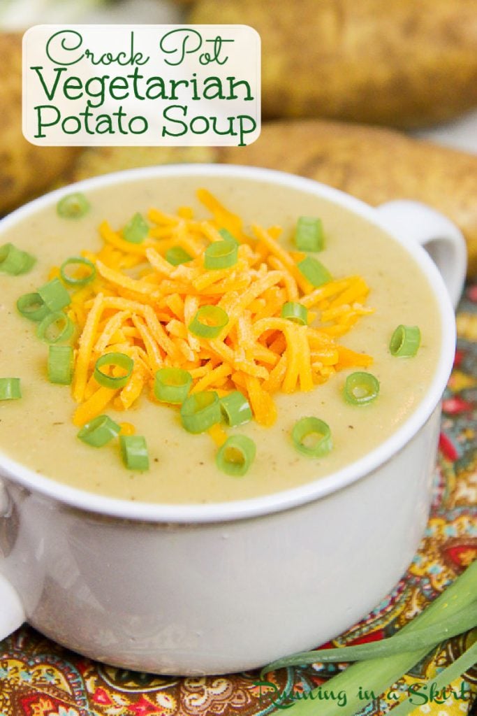 Vegetarian Potato Soup Crock Pot recipe Pinterest Pin