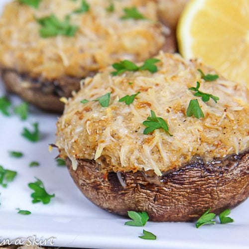 Healthy Crab Stuffed Portobello Mushrooms « Running in a Skirt