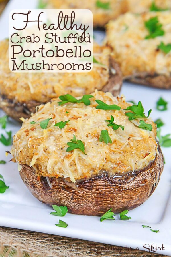 Healthy Crab Stuffed Portobello Mushrooms « Running in a Skirt