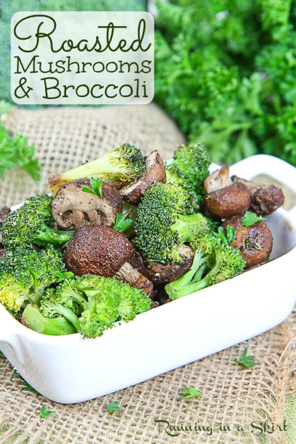 Oven Roasted Mushrooms and Broccoli « Running in a Skirt