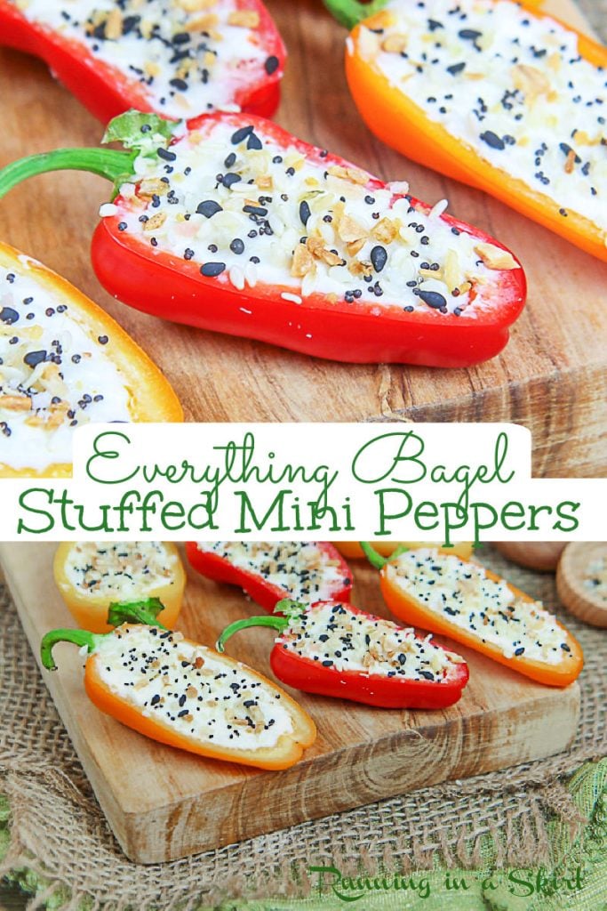 Everything Bagel Cream Cheese Stuffed Peppers Pinterest Pin