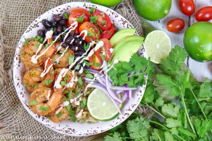 Shrimp Taco Bowls - Fast & Healthy « Running in a Skirt