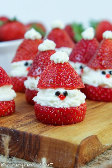 Strawberry Santas- Healthy No Bake Dessert « Running in a Skirt