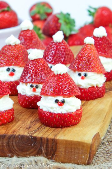 Strawberry Santas- Healthy No Bake Dessert « Running in a Skirt