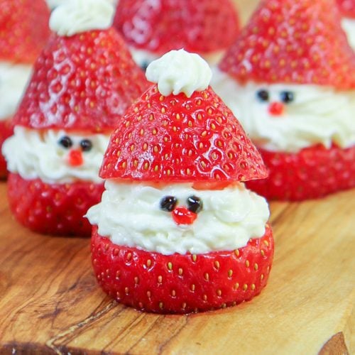 Strawberry Santas- Healthy No Bake Dessert « Running in a Skirt