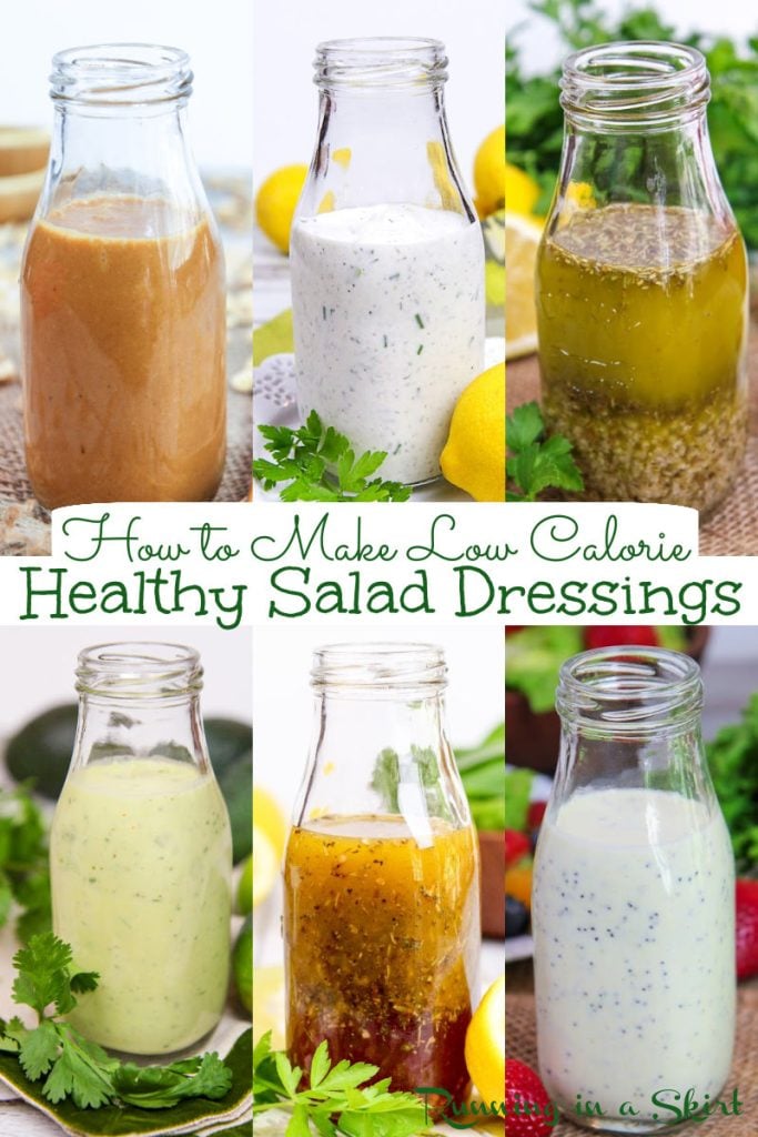 Healthy Salad Dressing recipes Pinterest Collage