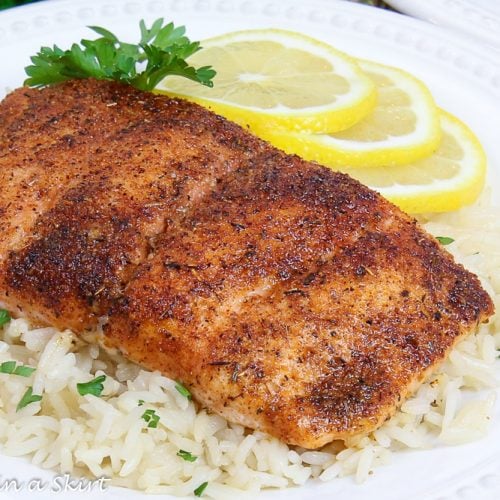 Baked Blackened Salmon Recipe -4 Ingredients « Running In A Skirt