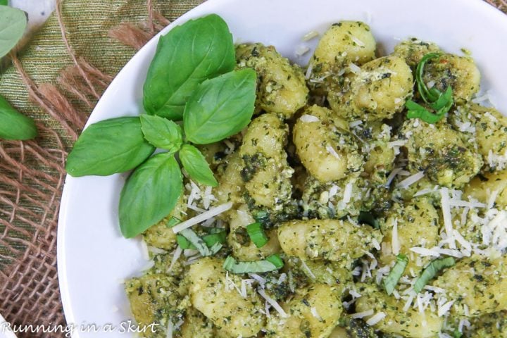 Gnocchi Pesto recipe - Healthy & Creamy! « Running in a Skirt