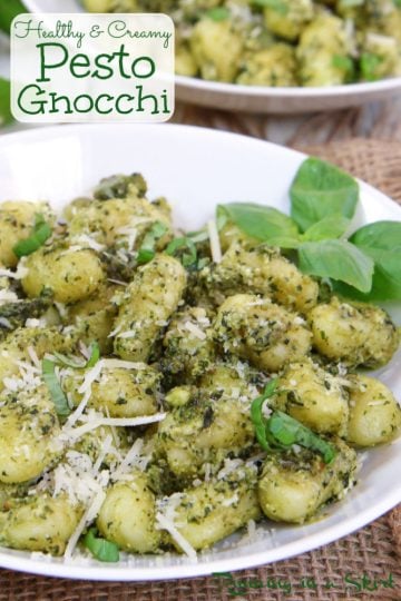 Gnocchi Pesto recipe - Healthy & Creamy! « Running in a Skirt